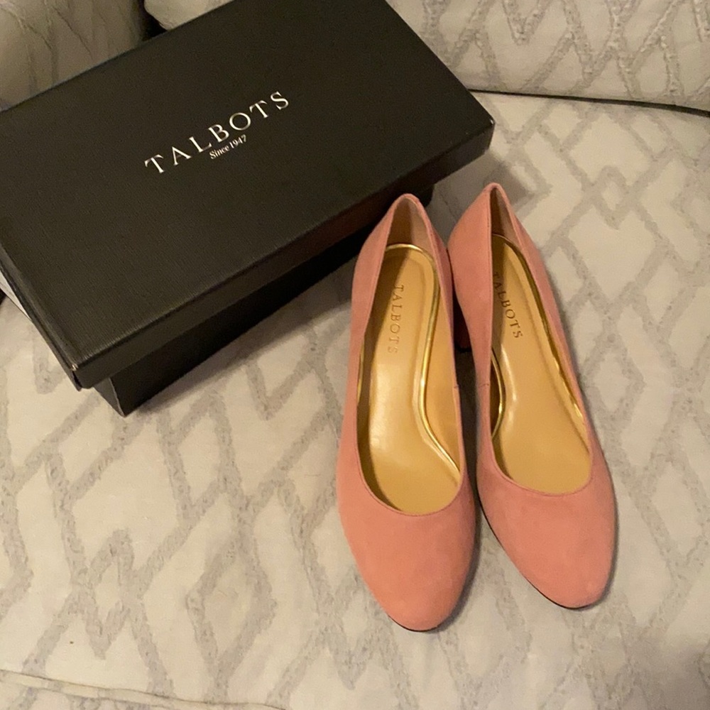 Talbots suede Parisian clay heels